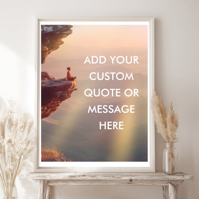 Custom Motivational Quote Poster – Ocean Cliff Sun (Custom Motivational Quote Poster – Ocean Cliff Sun - Keep Calm - Take a Breath)