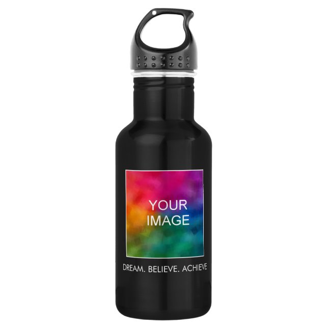 Custom Motivational Success Dream Believe Achieve 532 Ml Water Bottle (Front)