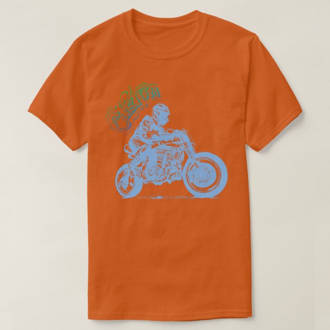 custom motorbike rider T-Shirt (Design Front)