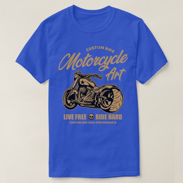 CUSTOM MOTORCYCLE ART T-Shirt (Design Front)