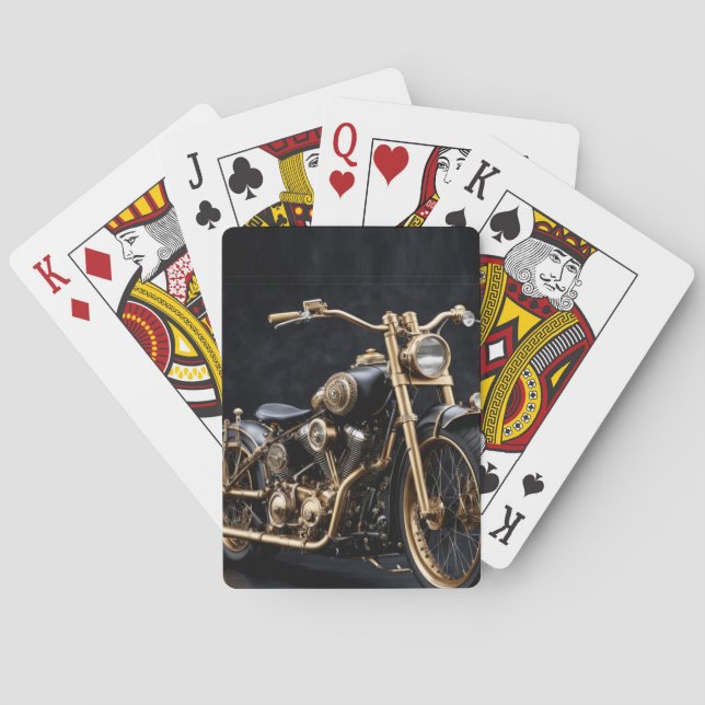 Custom motorcycle design playing cards (Back)