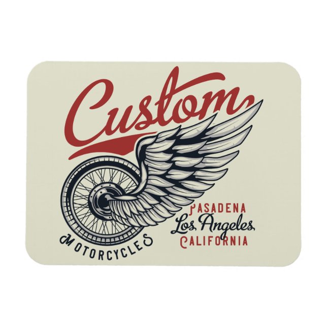 Custom Motorcycle Magnet (Horizontal)