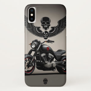 Custom Motorcycle with Skull and Wing Graphic Case-Mate iPhone Case