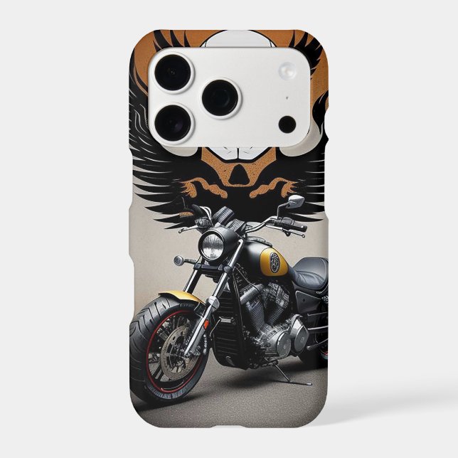 Custom Motorcycle with Skull Graphic (Back)