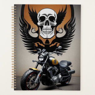 Custom Motorcycle with Skull Graphic Planner