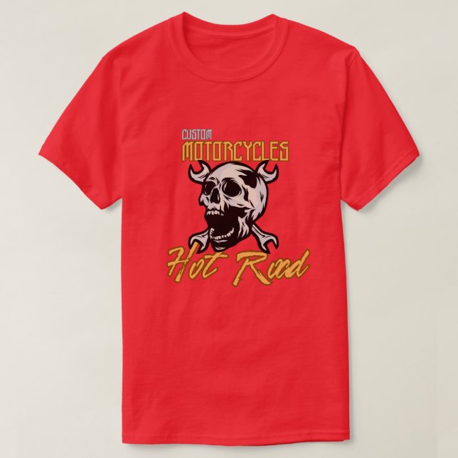 Custom Motorcycles T-Shirt (Design Front)