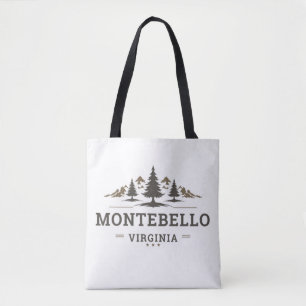 Custom Mountain Graphic Vintage Tote Bag