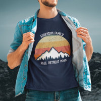 Custom Mountain Sunset Family Reunion Navy Blue