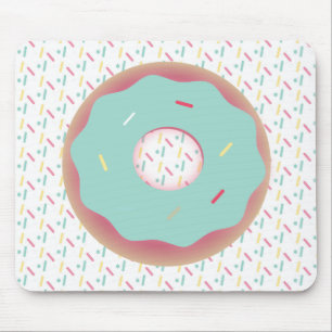 Custom Mouse 3D Sprinkle Frosted Teal Doughnuts Pad