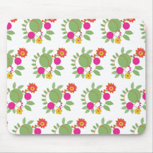 Custom Mouse Hippy Floral Garden Mouse Pad