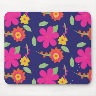 Custom Mouse Hippy Floral Garden Pad