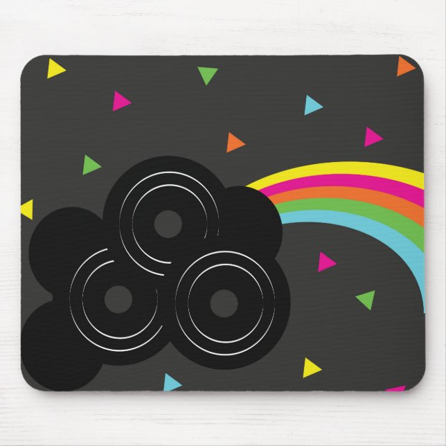 Custom Mouse Music Artist Records Musician Rainbow Mouse Pad (Front)