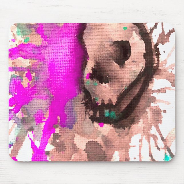 Custom Mouse Pad Neon Skeleton Splash Art (Front)
