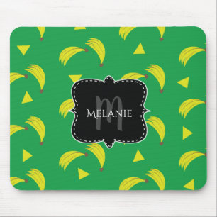 Custom Mouse Pad Pink Dusty Geometric Bananas