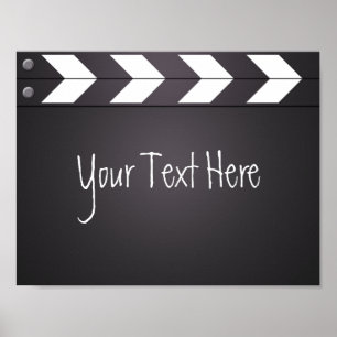 Custom Movie Director Clapboard Your Text Poster