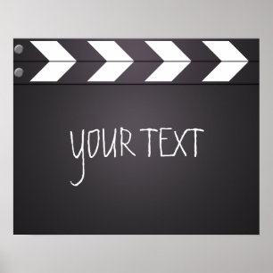 Custom Movie Director Clapboard Your Text Poster