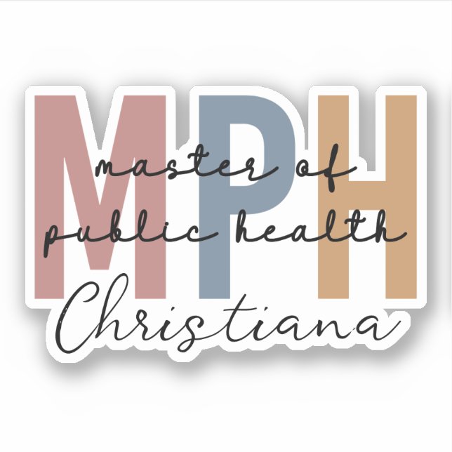 Custom MPH Master of Public Health Graduation (Front)