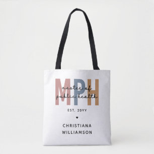 Custom MPH Master of Public Health Graduation Tote Bag