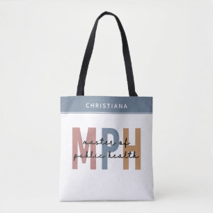 Custom MPH Master of Public Health Graduation Tote Bag