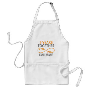 Custom Mr and Mrs 5th Anniversary Standard Apron