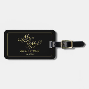 Custom Mr and Mrs Couple  Luggage Tag