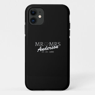 Custom Mr and Mrs Wedding Family gift Case-Mate iPhone Case