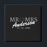 Custom Mr and Mrs Wedding Family gift Magnet<br><div class="desc">This is a wedding monogram Design. It is a perfect gift for couples and it is a symbol of the love,  support,  and friendship that will always surround them on their journey through marriage.</div>