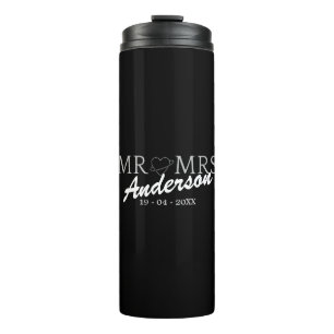 Custom Mr and Mrs Wedding Family gift Thermal Tumbler