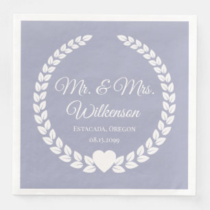 Custom Mr. & Mrs. Bride and Groom Newlywed Napkin