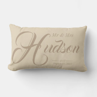 Custom Mr & Mrs Neutral Wedding Pillow