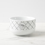Custom Mrs. Est. Modern Elegant Script Newlywed Soup Mug<br><div class="desc">Personalised Mrs. Modern Elegant Script Newlywed New Couple Wedding Gifts!</div>