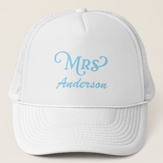 Custom MRS Hat, Personalised MRS Hat Bridal (Front)