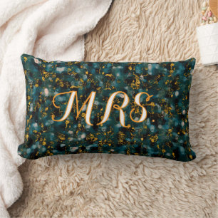Custom Mrs. Midnight Sky Celestial Abstract Lumbar Cushion