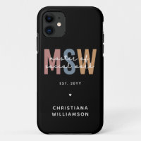 Custom MSW Master of Social Work Retro Graduation