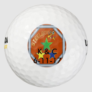 Custom MTFL SteelboyZ logo golf balls. Balls