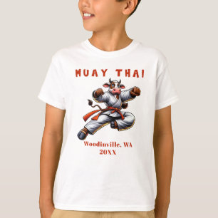 Custom Muay Thai Martial Arts Location Date Name T-Shirt
