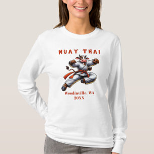 Custom Muay Thai Martial Arts Location Date Name T-Shirt