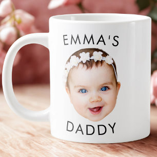 Custom Mug, Baby Mug, Dad Birthday Gift, Face Large Coffee Mug