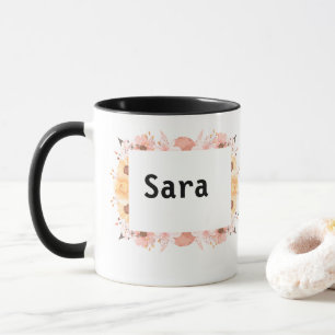 Custom Mug for Sara – Chic Gold Botanical Design w