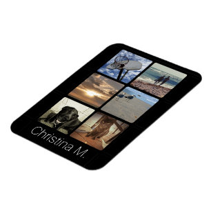 Custom Multi Photo Mosaic Picture Collage Magnet