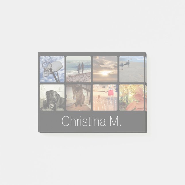 Custom Multi Photo Mosaic Picture Collage Post-it Notes (Front)