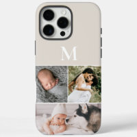 Custom Multi photo Neutral Beige Monogram