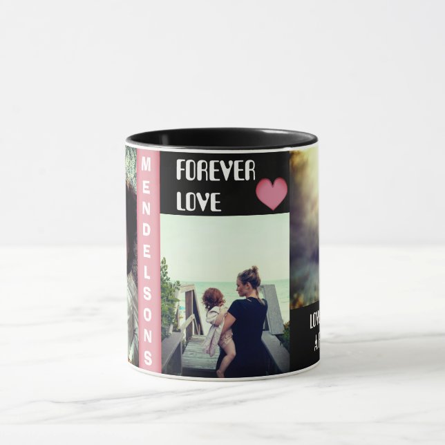Custom multi picture and personalised text mug (Center)
