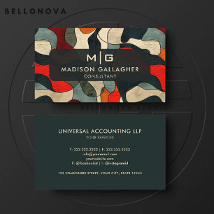 Custom Multicolor Green Aesthetic Professional Business Card