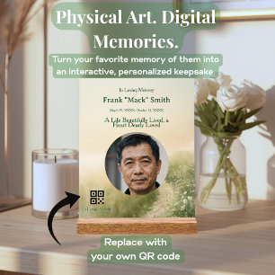 Custom Multimedia Memorial Personalised Photo Acrylic Sign