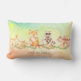 Custom Mum and Baby Animals Nursery Throw Pillow