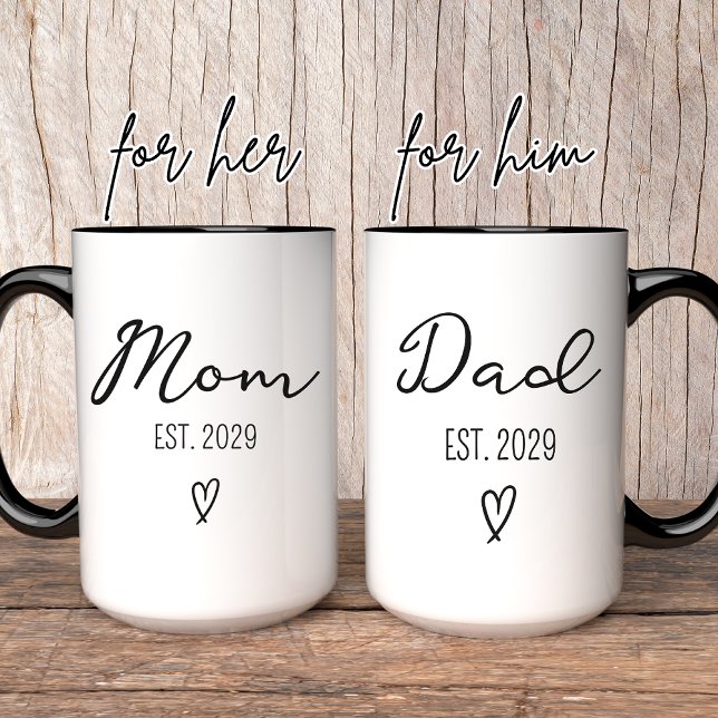 Custom Mum & Dad Mug New Mum Gift Baby Shower Gift (personalized mom mug, custom mom mug, mothers day mug, new mom gift, baby shower gift,)