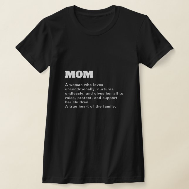 Custom Mum Definition For Mother's Day 2025 T-Shirt (Laydown)