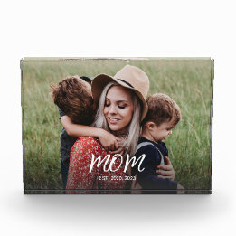 Custom Mum Established Modern Script Photo