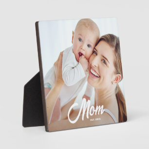 Custom Mum Established Modern Script Plaque